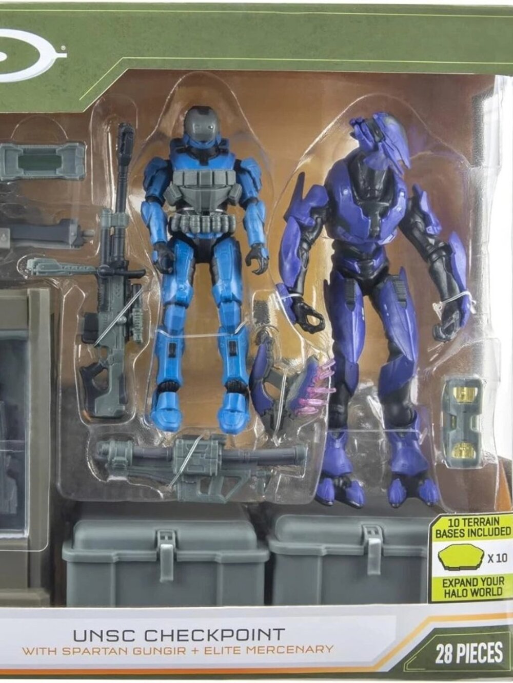 HALO 4” Hero Mission Pack Spartan Gungnir Elite Mercenary Action Figure Set